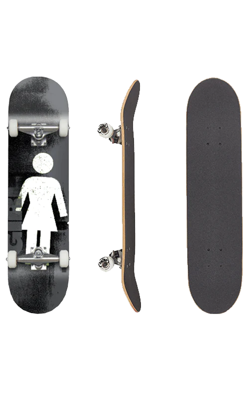 Girl black and white complete skateboard 8.0"