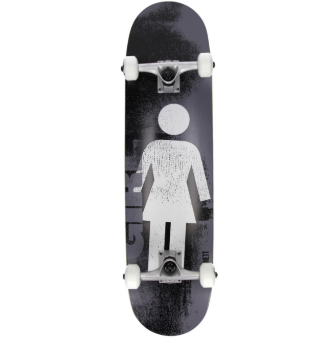 Girl black and white complete skateboard 8.0"